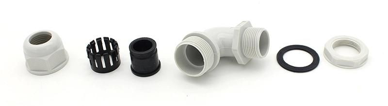 Pg Type Cable Gland Grey 90 Degree Nylon Cable Gland IP68 Electrical 5-9 mm Cable Gland