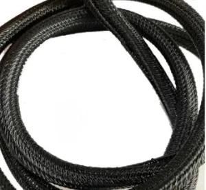 Self Closing and Open Tubular Shape Pet PA Filament Woven Ribbon Hose Protection for Automotive