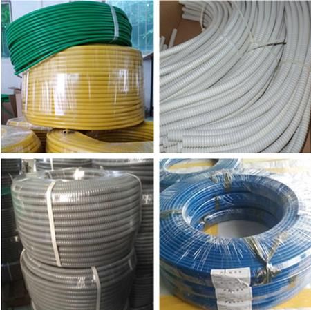 Liquid Tight Flexible Waterproof Flex Corrugated PVC Metal Conduit Hose Ss Pipe Tubes with PVC Connector