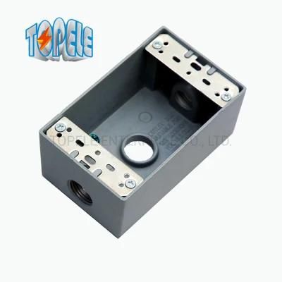 Aluminum Weatherproof Electrical Boxes 3 Holes Single Gang Outlet Boxes