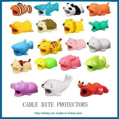 Cartoon Phone Charger Protector Soft Cord Cute Animal Cable Bite Accessories