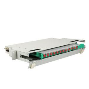 19 Inch 12 Core ODF Optical Fiber Distribution Frame Sc/FC/LC Adapter 12 Port Core Fiber Patch Panel ODF