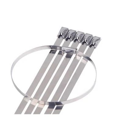 304 Stainless Steel Cable Tie 100PCS Packing Self-Locking Cable Ties Self Color Metal Ties with and Without Coating