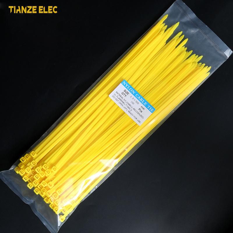 Yellow Color Self-Locking Nylon Cable Ties