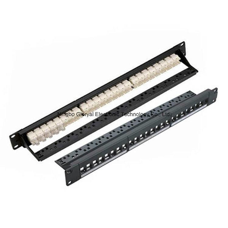 24 Port UTP Cat. 5e/Cat. 6 Patch Panel Black