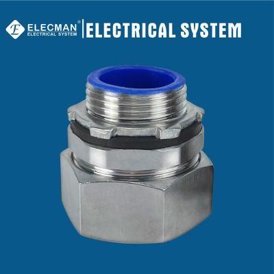 SS304 Liquid Tight Connector Stainless Steel Flexible Steel Conduit Connector SS316 Lt Connectors 3/4&quot; Connector Hermetico Recto