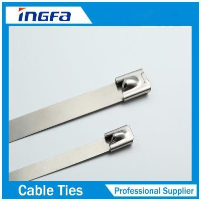 Uncoated Stainless Steel Roller Ball Lock Type Cable Ties 300X4.6