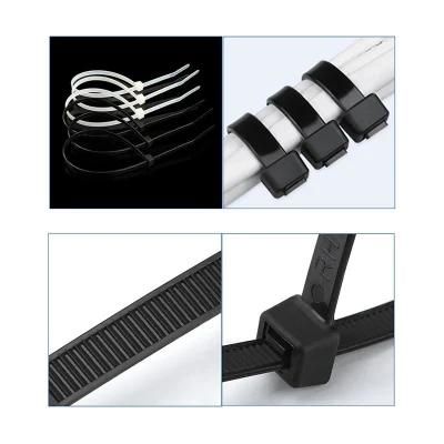 Plastic Wire Fixing Tie Single Head Insertion Fixing, Black &amp; White UL94V-2 Nylon Wire Ties