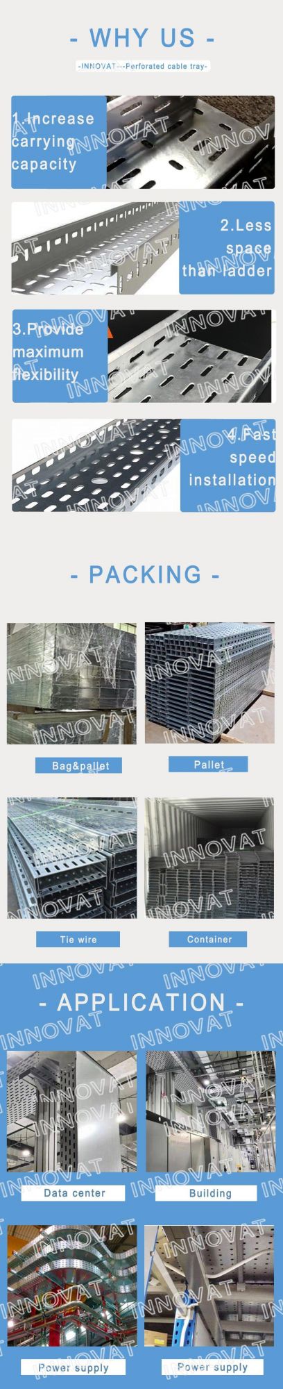 Electrolytic Polishing - for Stainless Steel Use Perforated Cable Tray