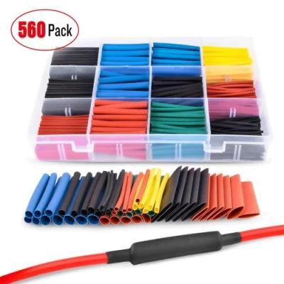 560PCS/Box Assorted Colored Durable PE Material Heat Shrink Tubing Kit