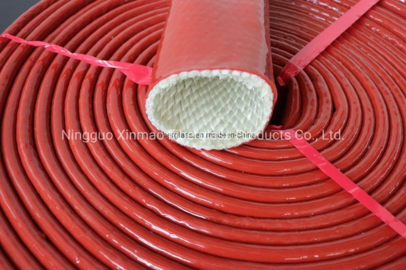 Heat Resistant High Temperature Protection Glass Fiber Insulation Fiberglass Braided Silicone Fire Sleeve