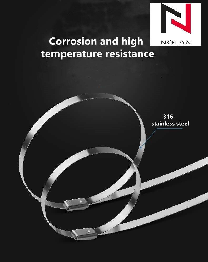 Self - Locking Type PVC Coated Stainless Steel Cable Tie