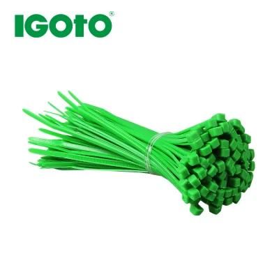 Self-Locking UV Green Color Hgher Temperature Plastic Nylon Cable Wire Zip Ties Wtih RoHS