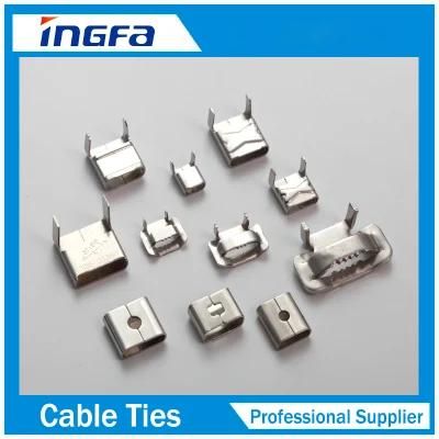 China Supplier Stainless Steel Banding Strap Buckle Ear-Lokt Buckle 3/4&prime;&prime;