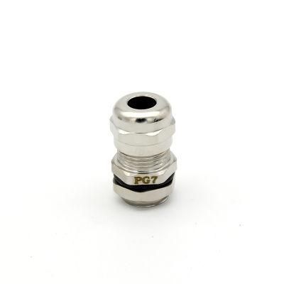 Electrical Brass Nickel Plated Material Cable Gland Harness with Hex Locknuts IP68 Protection Level Pg Type