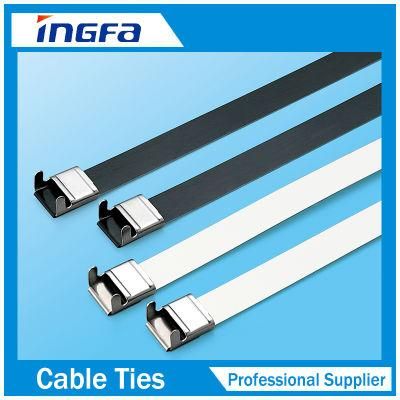 Metal Stainless Steel Wing Locking Cable Tie with Coating