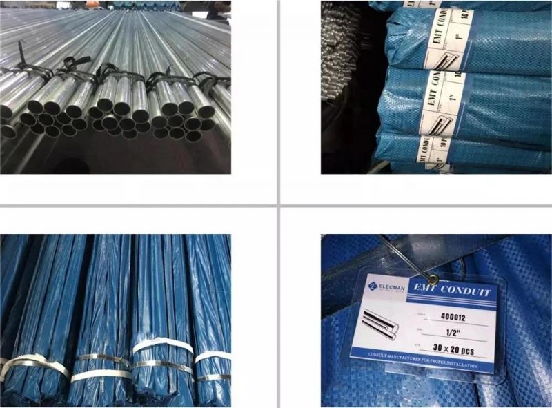 EMT Tube Electrical Metallic Tubing Thinner Electrical Conduit Thin-Wall Pipe with UL ISO CE Certificate