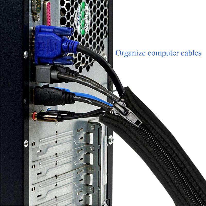 Re Open Flexible Zipper Cable Sleeve Wiring Harness Cover