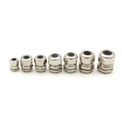 CE Rosh Certificated IP68 Silicon Rubber Insert Type Waterproof M20 Brass Cable Gland with Metal Armored Cable Glands