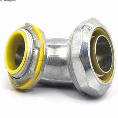 UL Listed High Quality Zinc Die Cast 90 Degree Liquid Tight Connector for Liquid Flexible Conduit