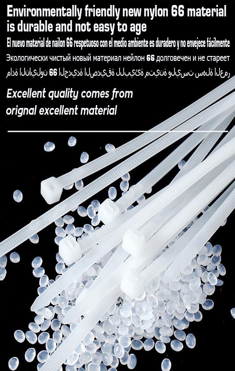 High Quality White Eco-Friendly Plastic Self-Locking Nylon Cable Ties