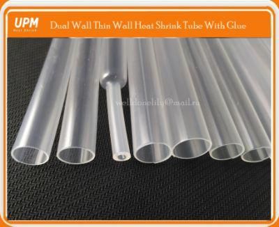 Adhesive Lined Thin Wall Heat Shrink Tube Clear 4: 1 3: 1