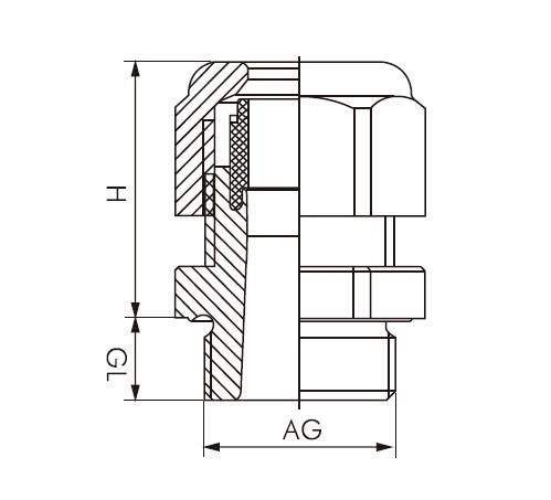 UL IP68 Wire Nylon Cable Gland