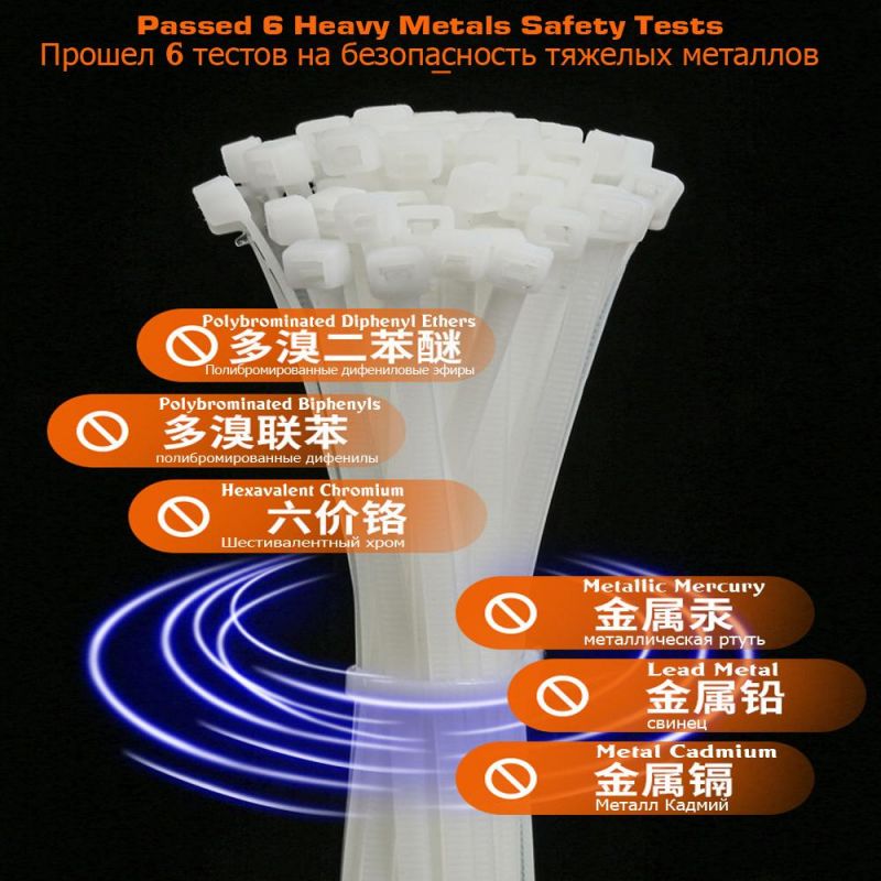 4X350mm Self-Locking Nylon Cable Ties Package of 250PCS Per Bag