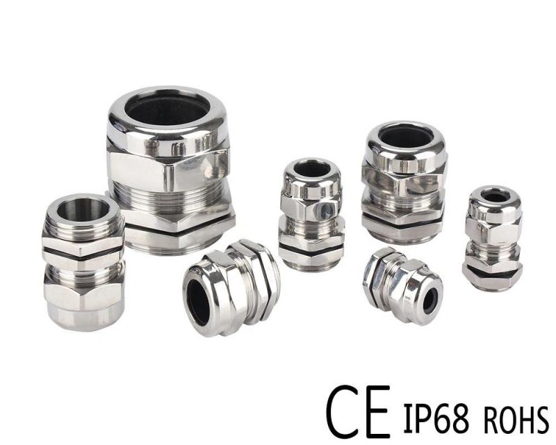 Professional Factory of Waterproof Pg Thread Stainless Steel Cable Glands Connector IP68