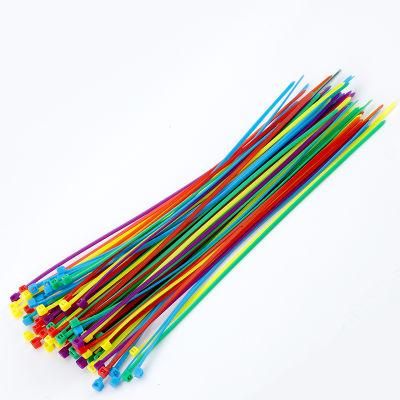 Colorful 100PCS Flexible Self-Locking Plastic Nylon Cable Tie Well Packed