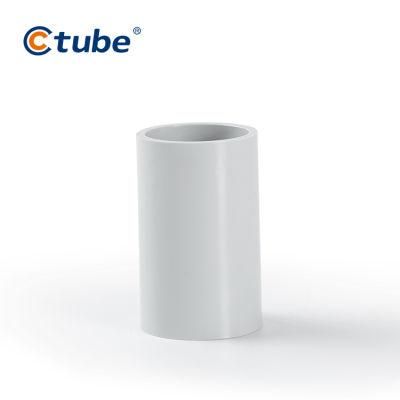 Custom Size Color Waterproof PVC Conduit Fittings for Electric Installation Solid Coupling