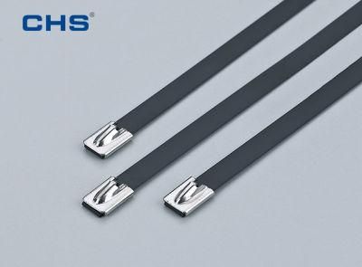 3.5*300mm Ss201 SS304 SS316 Coated Stainless Steel Cable Ties (SAT-300)