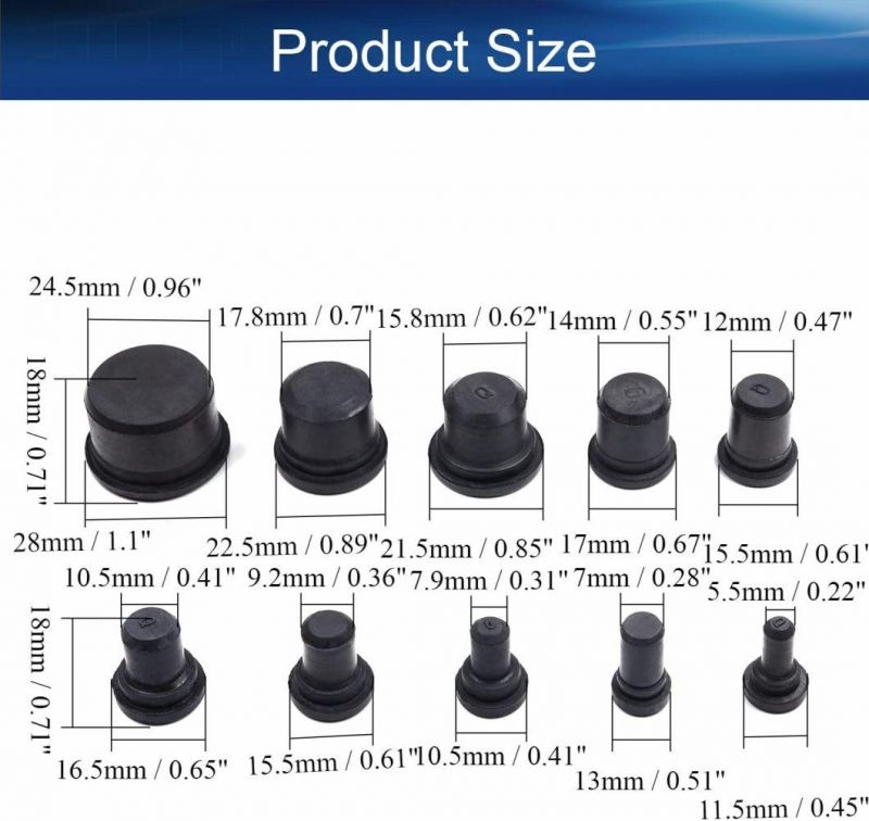 Solid Rubber Stoppers EPDM Rubber Bungs Great Cable Gland Accessories