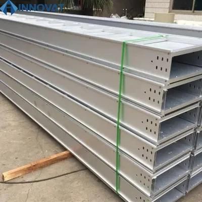 Channel Cable Trays Straight Type with Accessories Galvanised Ventilated Easy to Install Cable Tray
