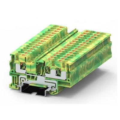 Push-in Terminal Block PT4-3-PE Screwless Interlocking