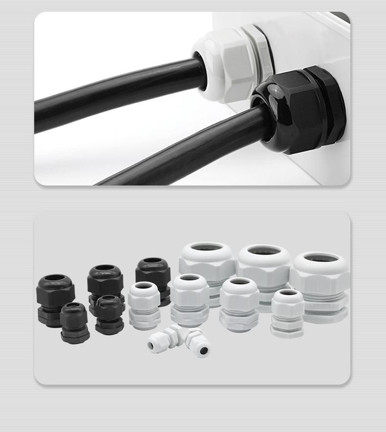 Nylon66 or PE Connector IP68 CE Waterproof Wire Connectors Plastic Nylon Cable Glands Pg7