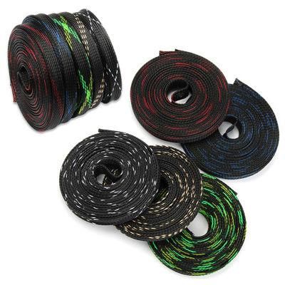 Multi Pattern Color Pet Expandable Braided Snakeskin Cable Sleeving for Wire Harness Protection