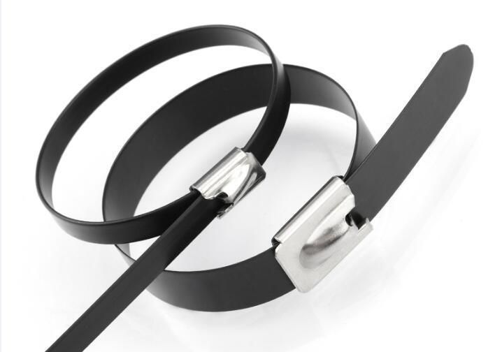 UL Approved Epoxy Polyester Coated Ball Locking 304 316 Stainless Steel Cable Tie