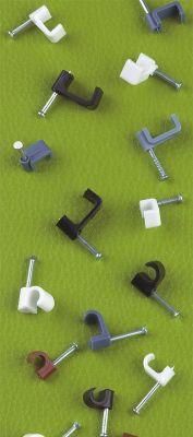 Circel Cable Clips (round, white)