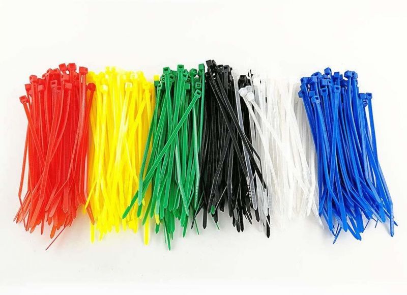 Multi Color Zip Ties Small Self Locking Nylon Ties Assorted 6 Colors (Green, Yellow, Black, White, Blue, Red) 4 Inch for Crafts, Bulk 600 Pack Cable Tie