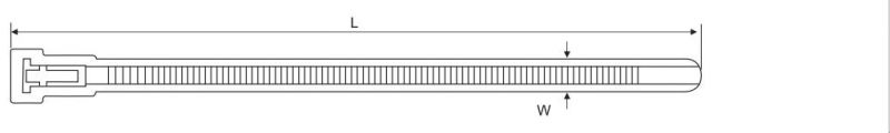 Ht-7.6X250 Releasable Cable Nylon Cable Ties with SGS