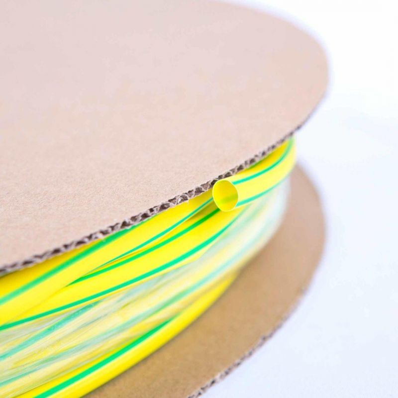 Yellow and Green Bicolor Color Heat Shrink Sleeves Low Pressure