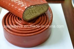 Red Fiberglass Braided Insulation Sleeving Coated with Silicone Rubber