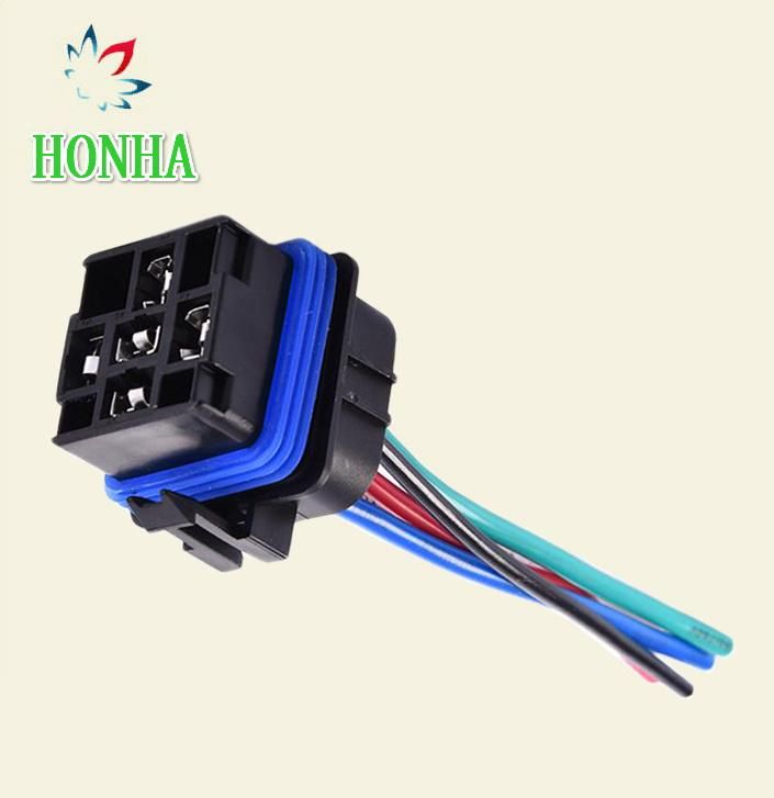 12V 40A 5 Pin Automobile Relay Socket Waterproof Wire Harness