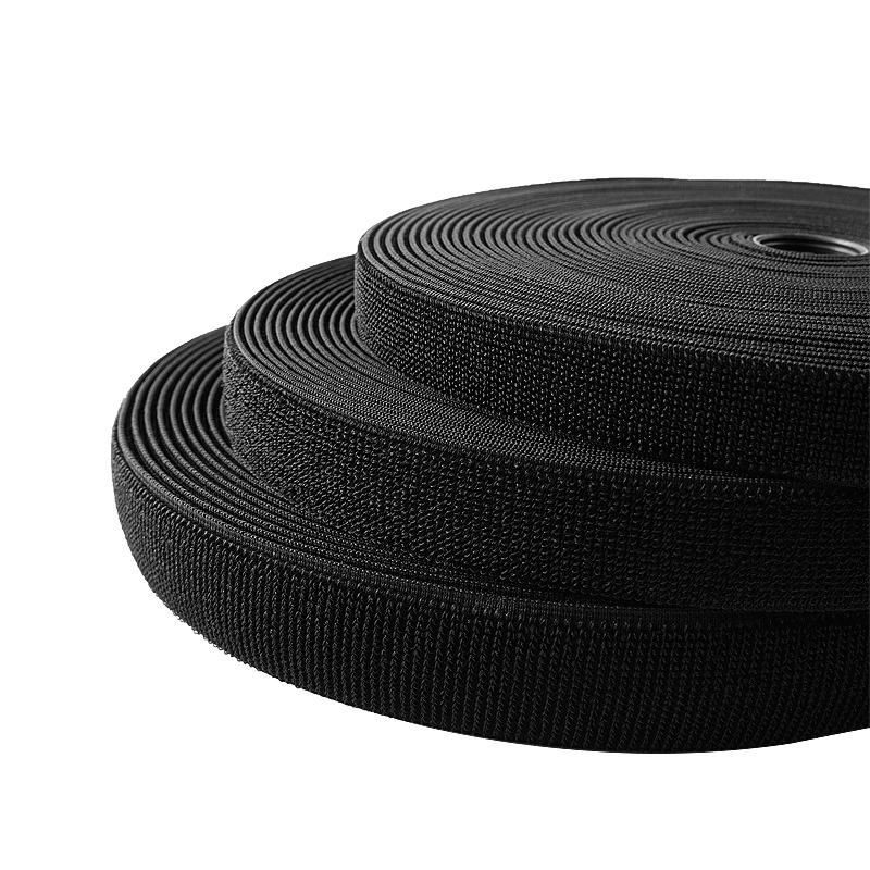 1" Black Fastener Stretch Elastic Loop Tape