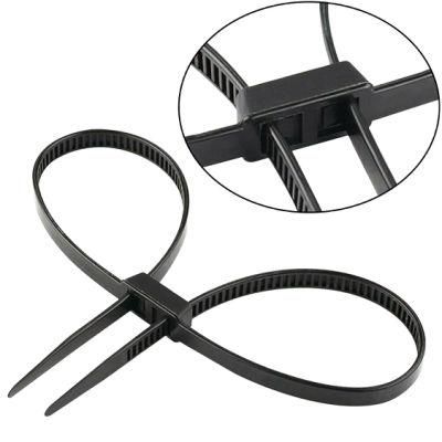 12X700mm PA66 Double Locking Plastic Handcuff Cable Tie