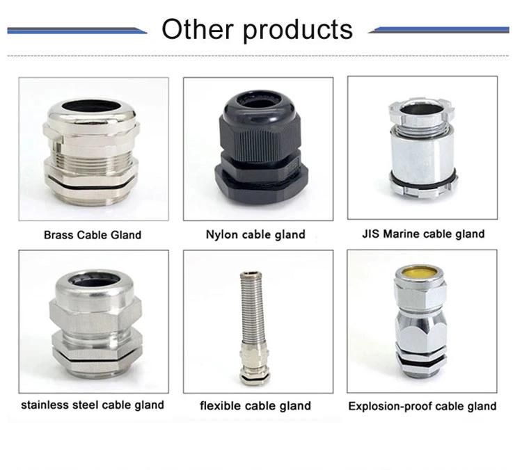 Waterproof IP68 Metric Thread Type Cable Glands with Metal Screw Caps Silicon Rubber Seal Type Cable Gland Brass M40