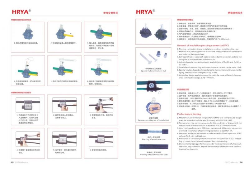 China Manufacturer Insulation Piercing Connectors Aerial Electrical Fittings Cable Clamp