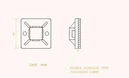 Different Types Professional Cable Tie Mount Nylon Self Adhesive Cable Tie Mounts Base