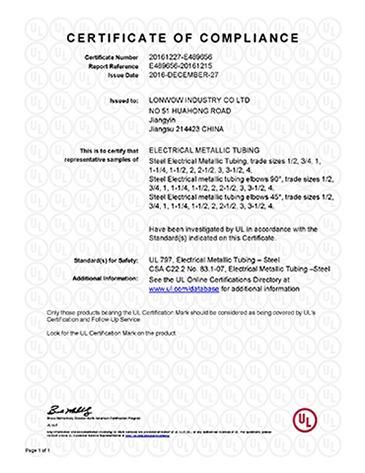 Cable Protection Used Galvanized Steel Pipe IMC Conduit